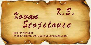 Kovan Stojilović vizit kartica